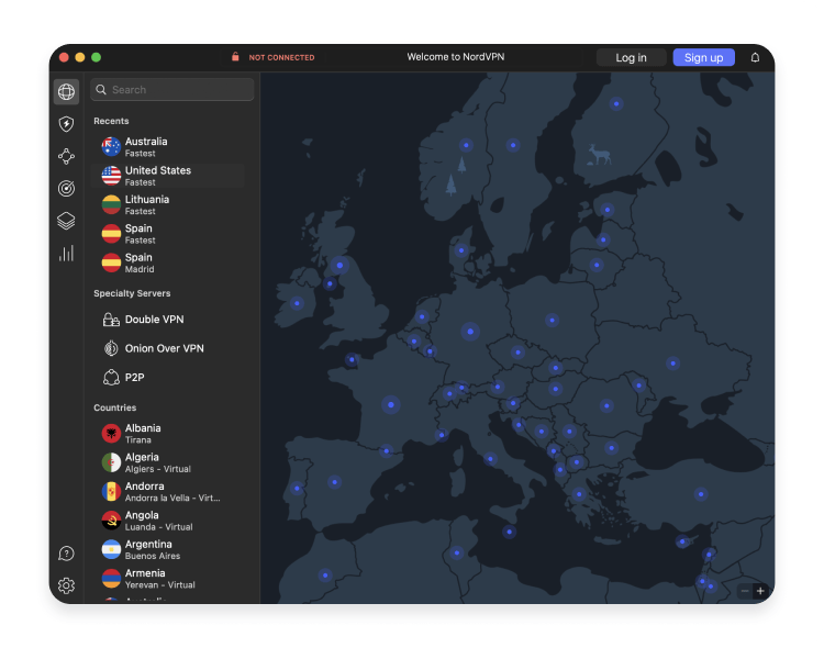 NordVPN online VPN software